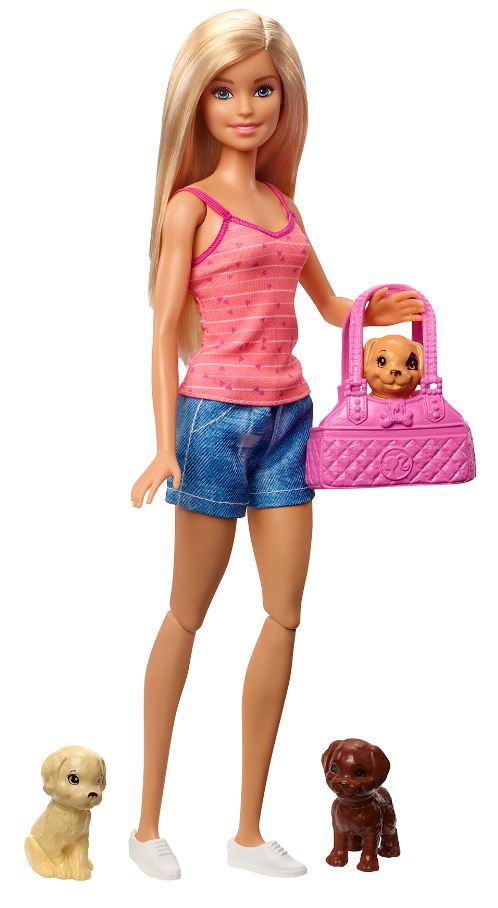 BARBIE CARRIERE BAIN DE CHIOT AVEC POUPEE POUPEES BARBIE ET FIGURINES Barbie et accessoires